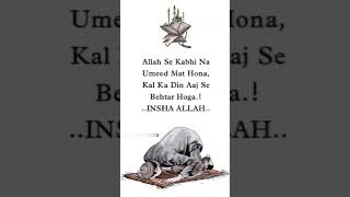 ALLAH Se Kabhi Na Umeed Mat Hon..😍🥀 #islamicvideo #islam #shorts #youtubeshort