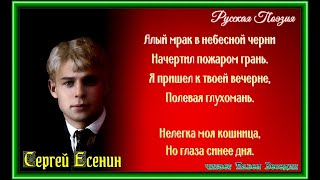 Сергей  Есенин —  Алый мрак в небесной черни  —  читает Павел  Беседин