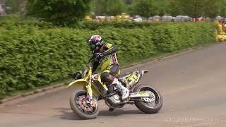 Supermoto Drifts, jumps \u0026 crashes   iDM St  Wendel HD