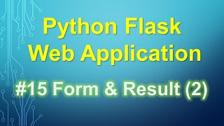[Python Flask Tutorial] #15. Form & Result (Part2)
