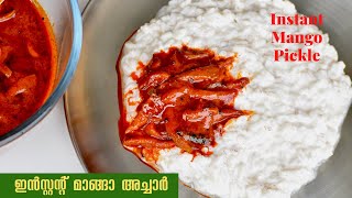 Instant Mango Pickle | ചട പടേന്ന് ഒരു അടിപൊളി ഇൻസ്റ്റന്റ് മാങ്ങാ അച്ചാർ | Manga Achar | Ep :1117