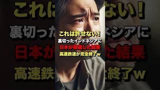 「これは許せない！」裏切ったインドネシアに日本が報復した結果、高速鉄道が完全終了w #海外の反応 #日本 #shorts