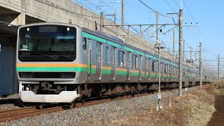 JRE231系U587+U233(E233系)編成 4523Y 快速 逗子行き JR東北本線(宇都宮線) 自治医大～小金井 区間