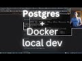 Postgres with docker for local development