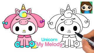 How to Draw Unicorn My Melody | Sanrio