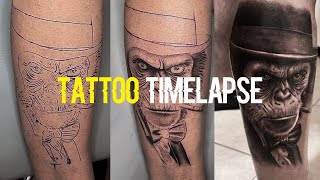 Realistic Monkey Tattoo (Timelapse)