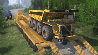 Driving Offroad With Huge Cargo truck with Heavy load