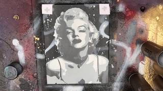 Marylin Monroe Stencil Art.