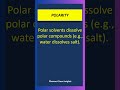 polarity polar vs nonpolar polarity