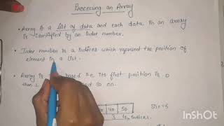 Processing an arrays