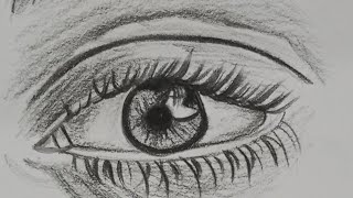 সহজে Eye Charcoal drawing