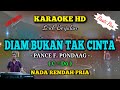 DIAM BUKAN TAK CINTA || KARAOKE NOSTALGIA || PANCE F. PONDAAG || NADA RENDAH PRIA || C = Do