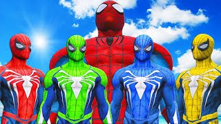 TEAM SPIDER-MAN PS4 VS SPIDERMAN MUSCLE - EPIC SUPERHEROES BATTLE