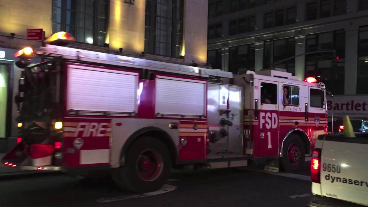 FDNY Engine 1 (Spare) Responding To An EMS Run - YouTube