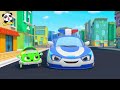 police car’s little fan police cartoon monster truck kids songs babybus cars world