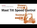 TOYOTA Forklift [SAS] System of Active Stability - Active Mast Tilt Speed Control