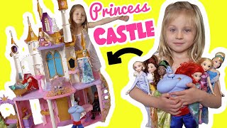Disney Princess Ultimate Celebration Castle Doll House BUILD with Jasmin, Ariel, Anna, Elsa