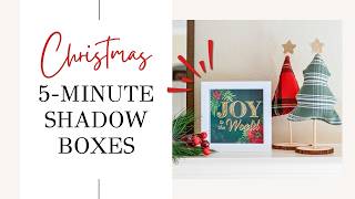 Easy Christmas Shadow Box - 3 Ways | Dollar Tree Crafts