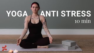 10 MIN ROUTINE YOGA EXPRESS I Calmer ses angoisses et son anxiété, Vinyasa, intermédiaire