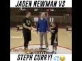 Jaden Newman vs Stephen curry