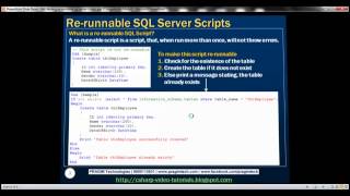 Part 66 Writing re runnable sql server scripts