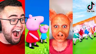 Reacting to SCARY WEIRD PEPPA PIG Videos! (Real Life)