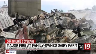 Support floods in for Ashtabula County dairy farm family after barn burns