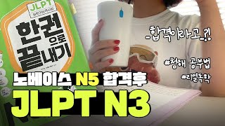 노베이스에서 JLPT N5, N3까지 합격! 시험장,공부법,독학 브이로그📝