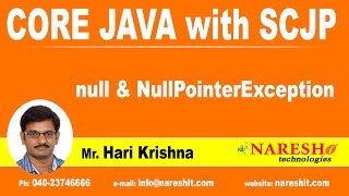 NULL & NullPointerException | Java Tutorial | By Mr.Hari Krishna