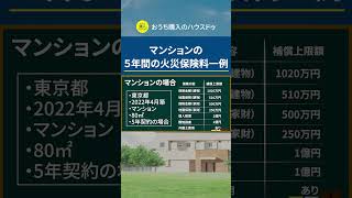 【失敗しない火災保険の選び方】マンションの５年間の火災保険料一例 #shorts