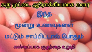 Karu muttai Arokiyamaka valara 3food eat.இந்த 3 உணவுகளை சாப்பிட்டால் கரு முட்டை ஆரோக்கியமாக வளரும்.