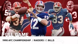 1990 AFC Championship: Bills Clinch 1st Super Bowl Appearance | Raiders vs. Bills | NFL Full Game
