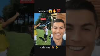 Cristiano reacts to another footballer fans❣️ #cristianoronaldo #neymar #ronaldo #shorts