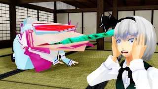 (東方/ Touhou MMD) Yuyuko eats her mattress