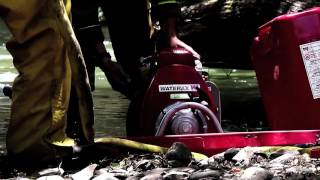 Drafting from the Calaveras River with Portable Pump