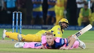 Ravindra Jadeja's Sleeping Six Captured From Ground View | CSK vs RR IPL 2019 | Ben Strokes Bowling