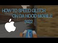 How to speed glitch on da hood mobile! [iOS]