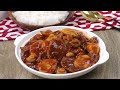 lengua estofado ox tongue in tomato sauce