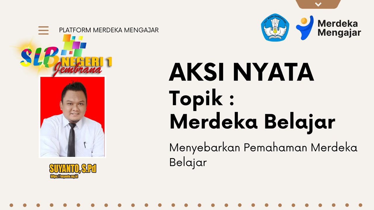 Pelatihan Mandiri Merdeka Mengajar || Aksi Nyata Topik 1 _ Merdeka ...