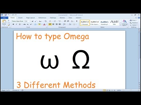 How to type Omega symbol Microsoft Word How to type Omega symbol Microsoft Word