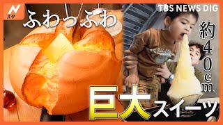 ふわっふわな巨大パンケーキに、高さ約40cmの巨大かき氷！シェアしてお得！巨大スイーツ｜TBS NEWS DIG