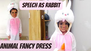 Animal fancy dress | speech as rabbit | animal kingdom | easy fancy dress makeup | kids fancy dress