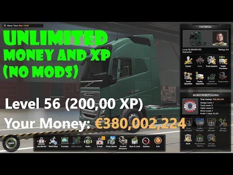 How to CHEAT MONEY & XP in Euro Truck Simulator 2 [NO MODS] Works in Multiplayer