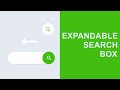 Expandable Search Box using HTML CSS and Jquery - Search Bar