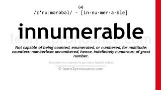 Pronunciation of Innumerable | Definition of Innumerable