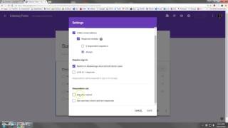 Google Forms - Configuring the Form Settings
