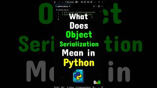 What Does Object Serialization Mean In Python? #python #coding #programming