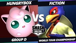 SWT Championship Group D - Hungrybox (Jigglypuff) Vs. Fiction (Falco) SSBM Melee Tournament