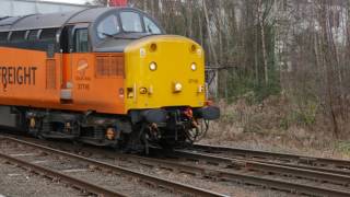 Class 37s Nos. 37116 and 37254 arriving at Perth