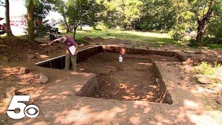 Archaeologists finish up ancient excavation off Highway 112